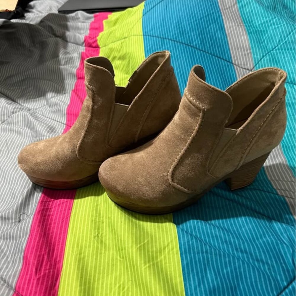 Pierre Dumas High Heel Chunky Bootie - TAUPE Size 8